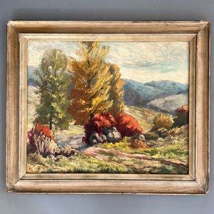 Autumn Landscape Vintage Painting